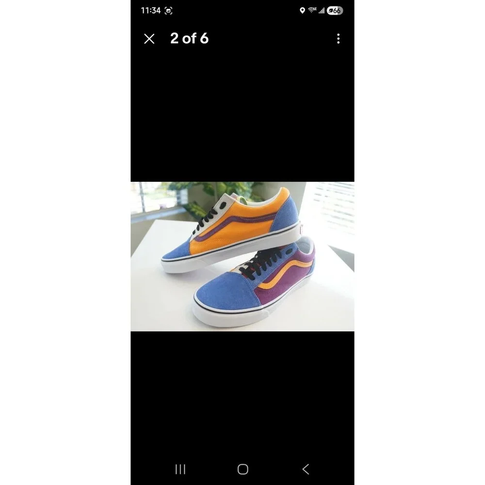 Marigold/ Purple/  New Vans In Box Size 3.5M 5W